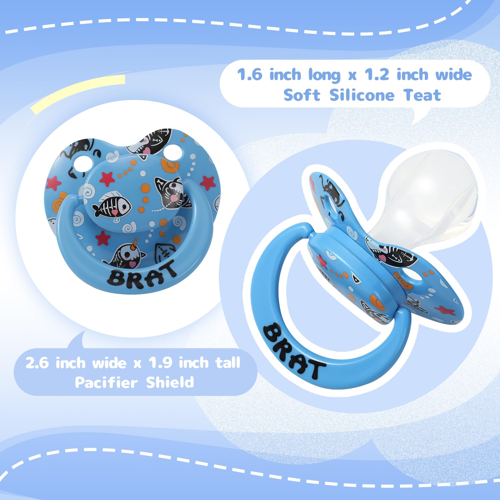 Amazon.com : Adult Sized Soft Silicone Pacifier: Large Shield Cute